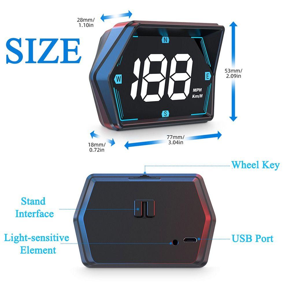Портативный HUD-дисплей для автомобиля, проектор на лобовое стекло, измеритель скорости автомобиля, автомобильные аксессуары