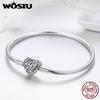 Genuine 925 Sterling Silver Tree of Life Charm Bracelet & Bangle For Women Fit Wostu DIY Beads