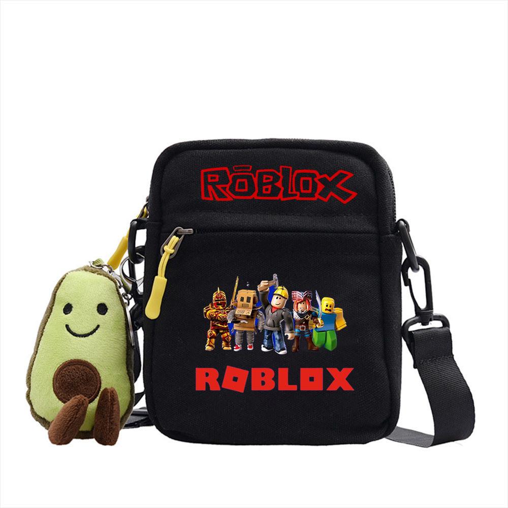 Тканевая сумка через плечо Roblox с принтом персонажа игры и буквой Для повседневных путешествий и школы