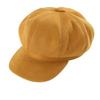 Keep Warm Suede Octagonal Hat Solid Color Newsboy Cap Casual Berets Hat  Daily