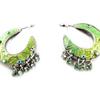 Les Trésors De Lily [E0512] - Зеленые дизайнерские серьги-кольца «Таласса»