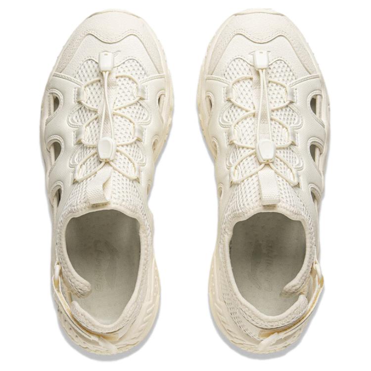 LiNing Классическая Мода Липучка Универсальные Ретро Толстая Подошва Увеличивающие Рост Нескользящие Износостойкие Дышащие Ботинки для Ручья Женская Обувь AGUV020-1