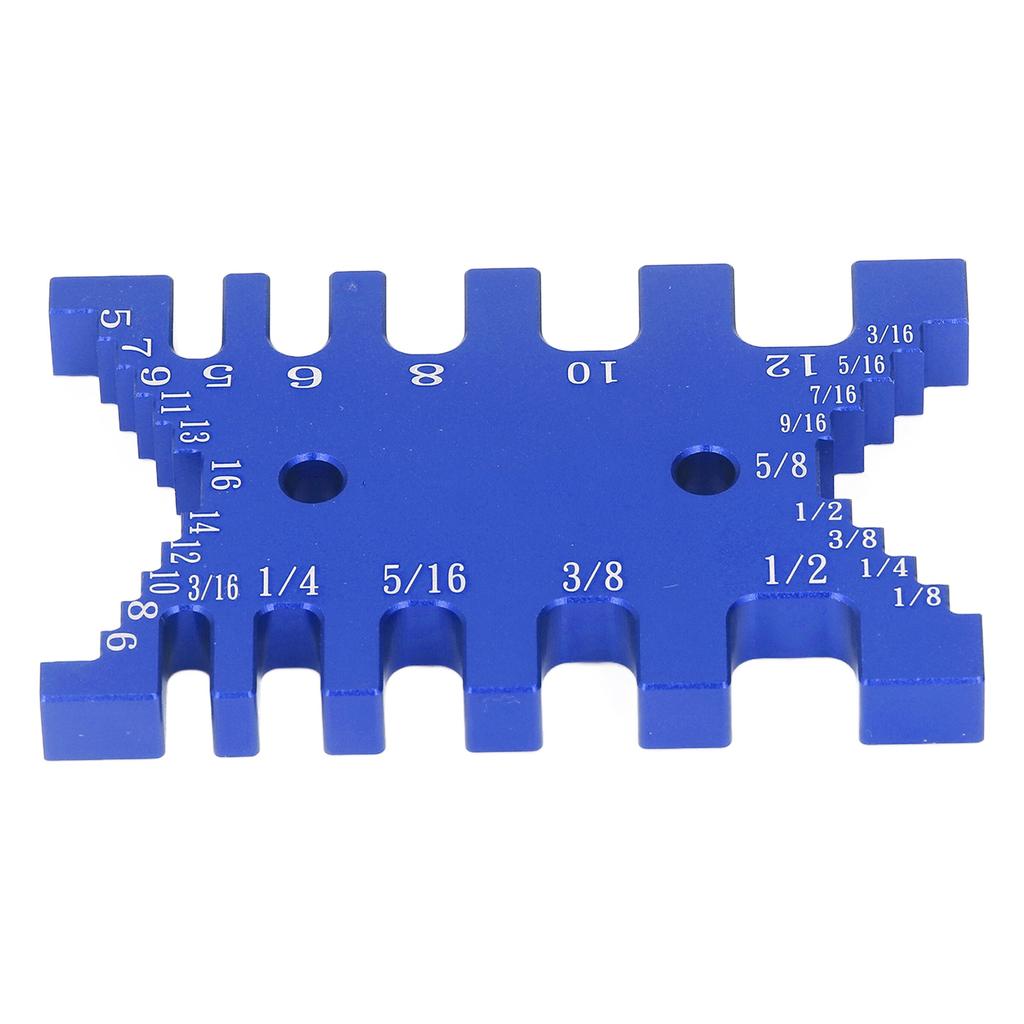 Dovetail Jig Tenon Caliper Aluminum Metric Imperial Scale Card Measuring Woodworking Tool Blue
