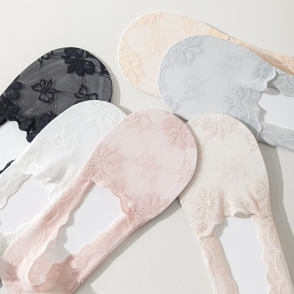 Мягкие сетчатые невидимые носки Хлопковые носки-лодочки Новые кружевные носки