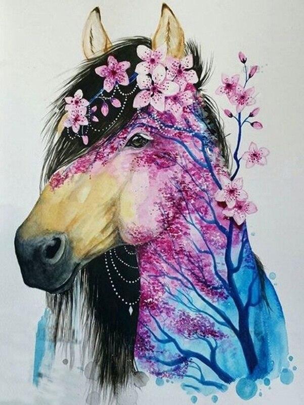 Horse DIY 5D Diamond Painting Full Round Drill Mosaic Animal Diamond Embroidery Cross Stitch Kits Home Decor