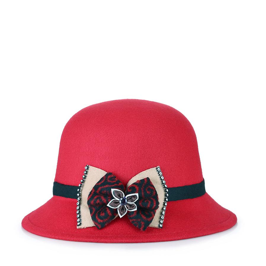 Hat in autumn and winter, new diamond flower milliner, fashionable and elegant thermal top hat, hot-selling one