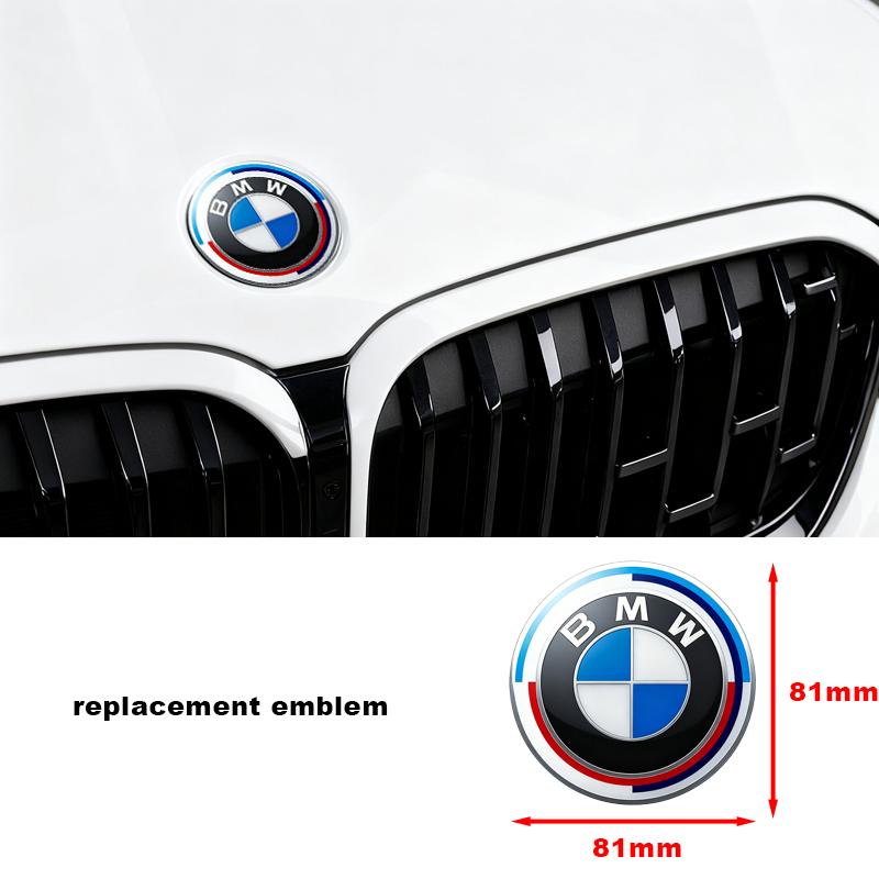 kfwhl7 1/4/7pcs 81/72/46/56/68/mm Car Front Rear Logo Wheel Hub Center Cover Steering Wheel Center Stickers For BMW E36 E46 E90 E60 E39
