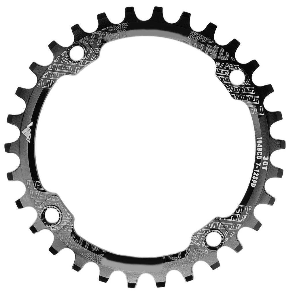 104BCD Single Speed Chainring Aluminum Alloy 30T Chainring Crank Accessories for Mountain BikeBlack