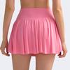 High Waist Pleated Tennis Skirt with Pockets - Elastic, Anti-Exposure Yoga Fitness Skort