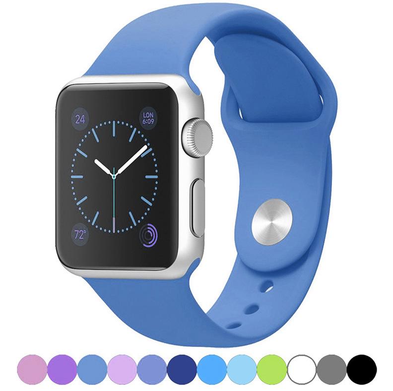 Силиконовый ремешок Apple для Apple Watch Series 1-9/SE, Классический спортивный ремешок