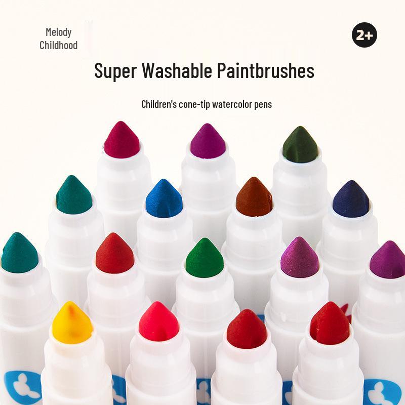 Набор детских смываемых акварельных фломастеров и мелков Meile