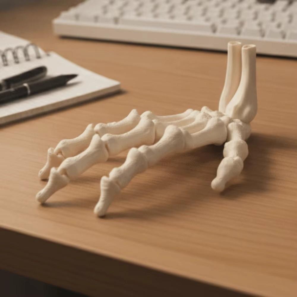 White 3D Printed Hand Bone 3D Printed Halloween Skeleton Hand Halloween Decoration