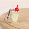 3D Simulation Ice Cream Phone Keychain With Star Pendant Creative Food Keyring For Bag Kawaii Charms Mobile Phone Accessories