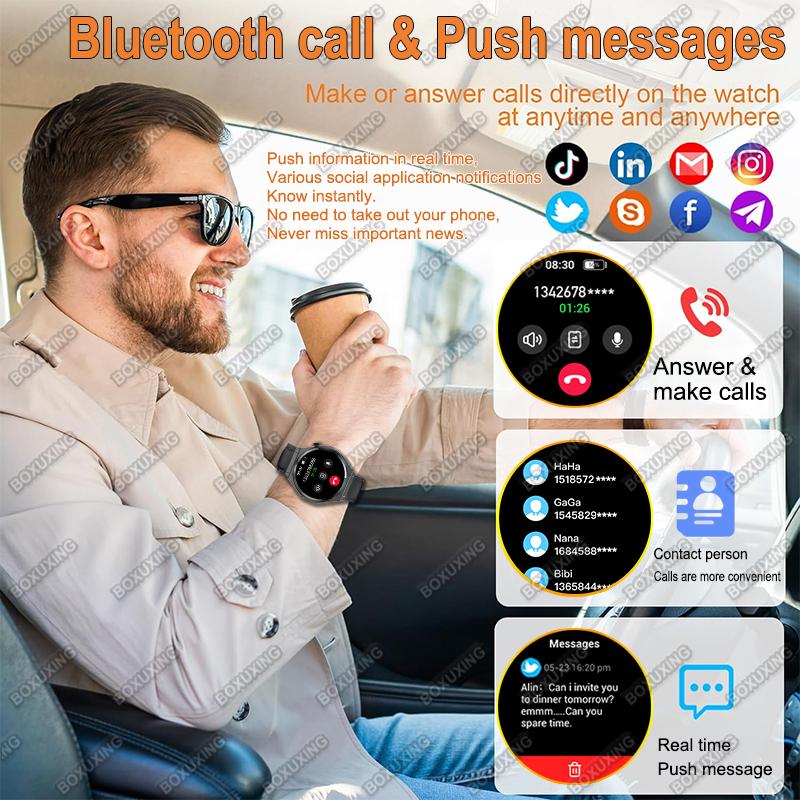 Новые ультратонкие умные часы для мужчин HD AMOLED GPS-трек NFC IP68 Водонепроницаемые 150+ видов спорта Монитор здоровья Bluetooth-звонок Умные часы для женщин
