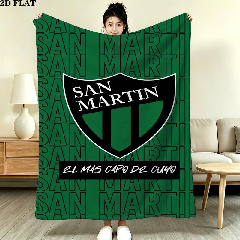 San Martin Print Flannel Blanket High Quality Warm Comfortable Cover for All Seasons Perfect for Gifts Home Decor