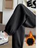 Thickened Fleece-lined Women's Sports Trousers High-waisted Loose-fit Slimming Casual Versatile Pants Autumn&Winter