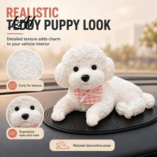 Dog Shape Fidget Toy Stress Relief for Car Dashboard Decor Puppy Squeeze Soft with Anti-slip Mat Animal Anti-Anxiety Sensory