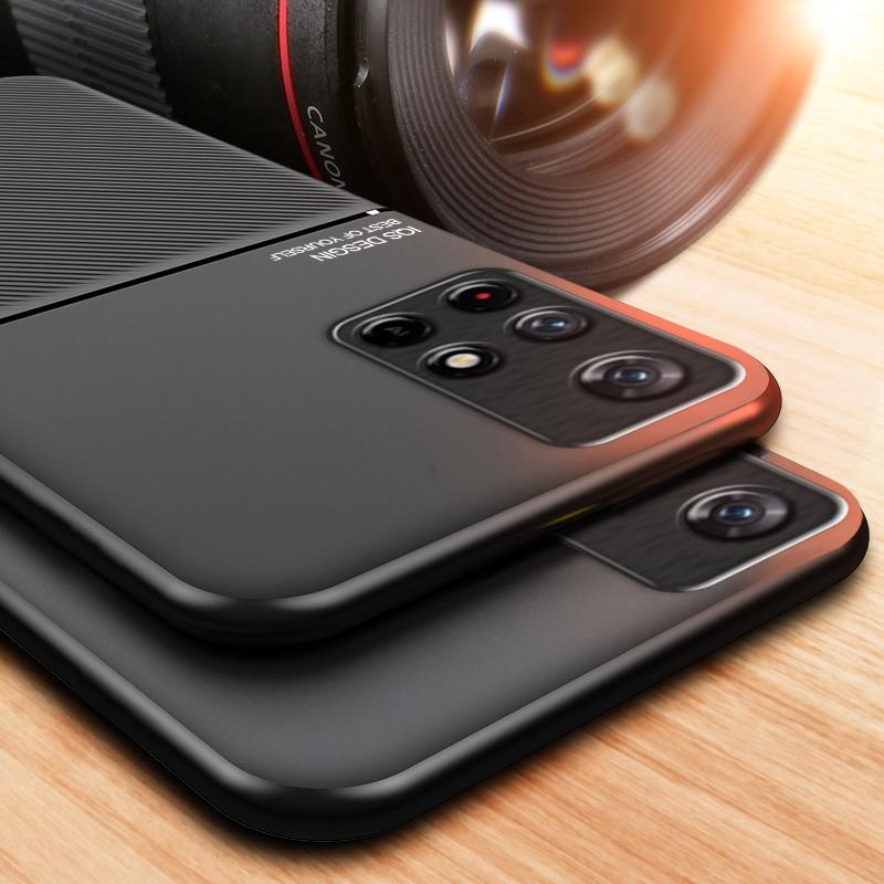 Для Xiaomi POCO M3 M4 Pro 5G Роскошный чехол из искусственной кожи силикона с магнитной автомобильной подставкой для телефона POCO F3 X3 NFC Pro держатель задняя крышка