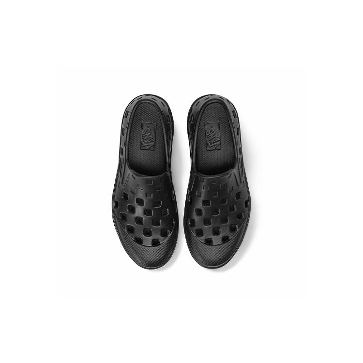 Vans Slip-On Trk Удобные спортивные сабо Низкий верх Детские сандалии Детские сандалии Черные VN0A4UVIBLK
