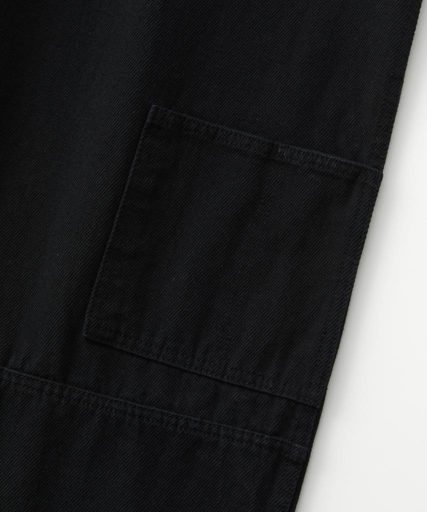 COFWI Wide One-Pleat Cotton Pocket Pants Black