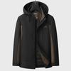 Autumn and Winter New Men's Hooded Down Jacket Plus Fat Plus Size Warm Jacket Men's Down Jacket