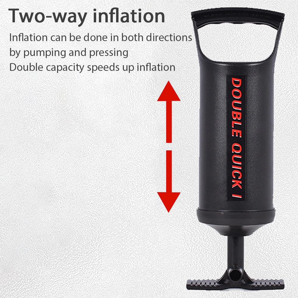 Portable 12-Inch Inflator Pump for Beach Toys Outdoor Swimming Ring Hand Push Inflator Pump Portable for Inflating Airbeds