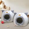 Милое гнездо для кошек и собак, теплая мягкая спальная кровать, моющаяся в пещере, дышащий кошачий домик