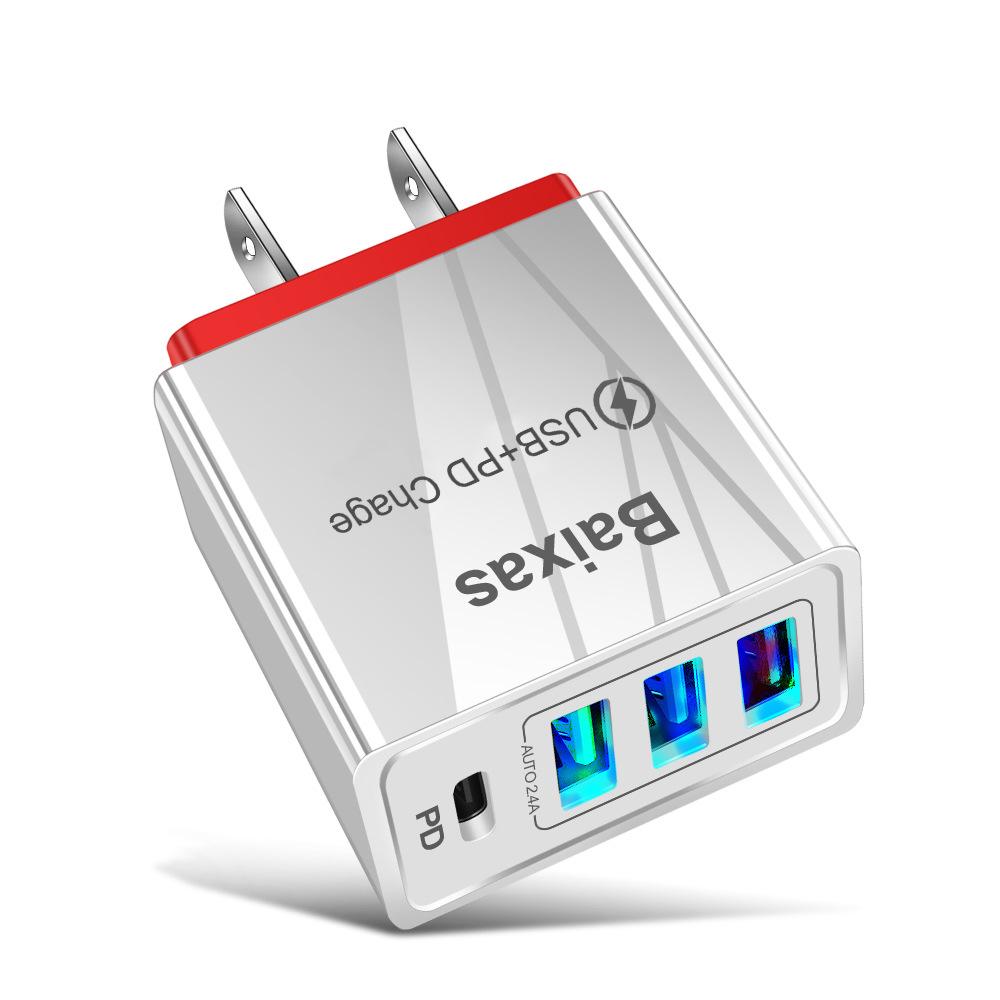 Универсальное 4-портовое USB-зарядное устройство для путешествий 5 В/2,4 А, адаптер быстрой зарядки - вилка AU/EU/UK/US