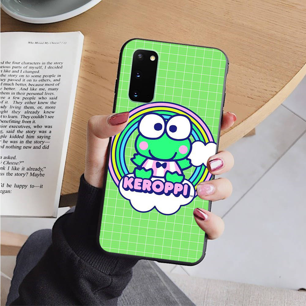 Чехол AH34 Keroppi Black для iPhone 16 15 Plus 14 13 12 11 Pro 8 7 6S SE 5S X XR XS Max Realme C30 C33 C31 9I Huawei Y8P Y9 Sofe Cover