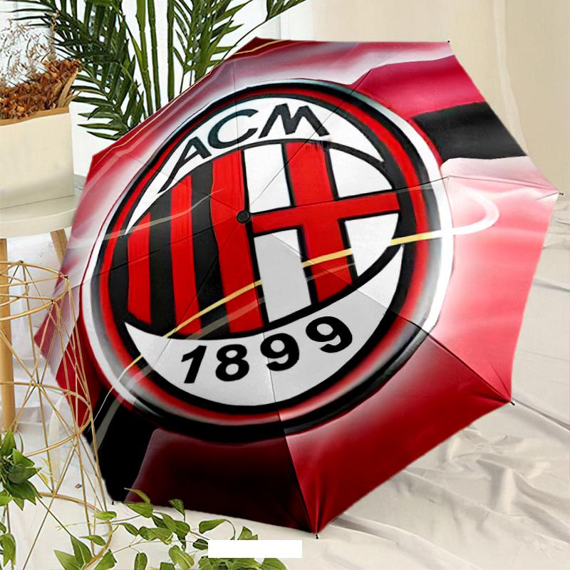 A-AC Milan Umbrella with Automatic Open/Close & Self-8-Rib Heavy-Duty Umbrella, Compact Travel Umbrella Suitable for Outdoor