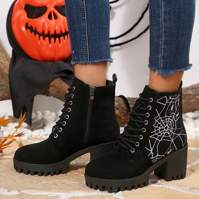 Новые ботинки на толстой подошве для женщин, полусапоги, ботильоны на платформе и женская обувь