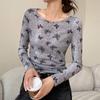 Y2k Long Sleeves T Shirts Ins Bottoming Shirts Women Fashion Sheer Tops  Girls