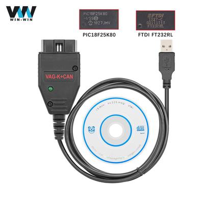 VAG K CAN Commander 1.4 K+CAN FTDI FT232RL OBD 2 OBD2 VAG COM Автомобильный диагностический инструмент Интерфейс VAGCOM K-line Кабель для VW