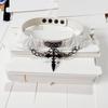 Темный крест демон ангел ошейник ножные кольца панк ветер красотки чокер кожаное ожерелье цепочка на ключицу