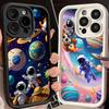 Милый мультяшный чехол-бампер Астронавт для iPhone 17 Pro Max 17e 14 13 11 12 Pro 16 Air 15 Plus