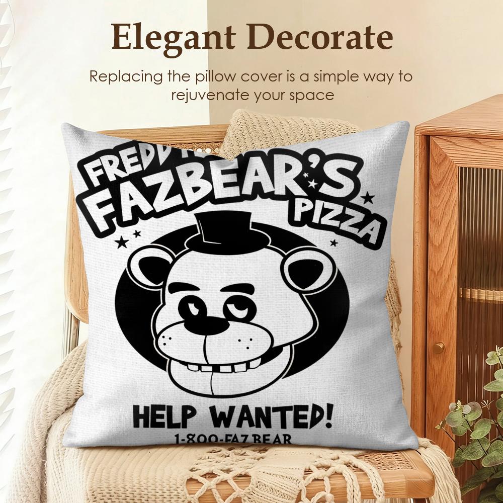 Игровой F-Five Nights At Freddy'S Наволочка Натуральный Лен Органическая Ткань Двусторонняя Печать Диван Домашний Декор Подарок Наволочка