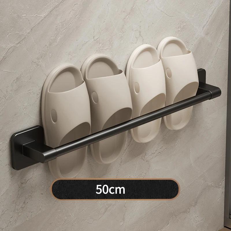 Bathroom Slipper Rack No Punching Wall Mounted Slipper Storage Rack Bedroom Shower Room Bath Slippers Hanger Babouche Organizer