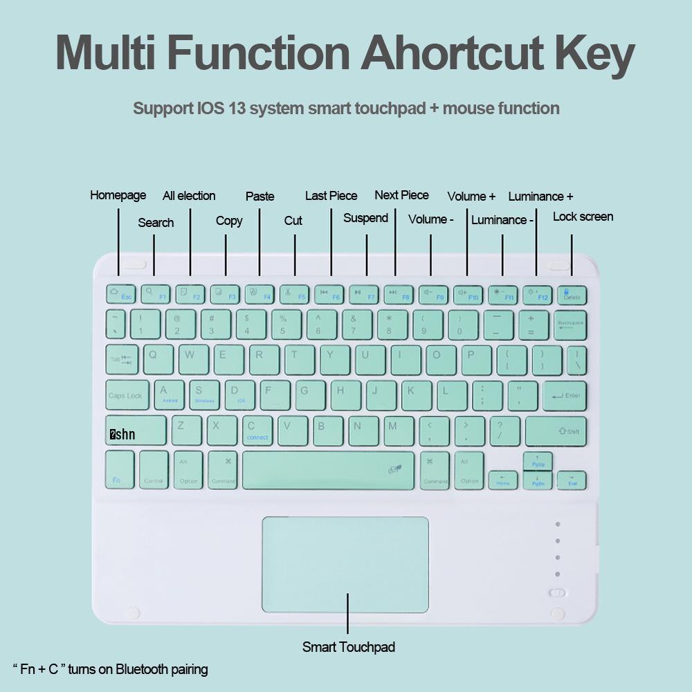 Универсальная беспроводная Bluetooth-клавиатура и мышь для iPad, планшетов, Android, Apple и мобильных устройств
