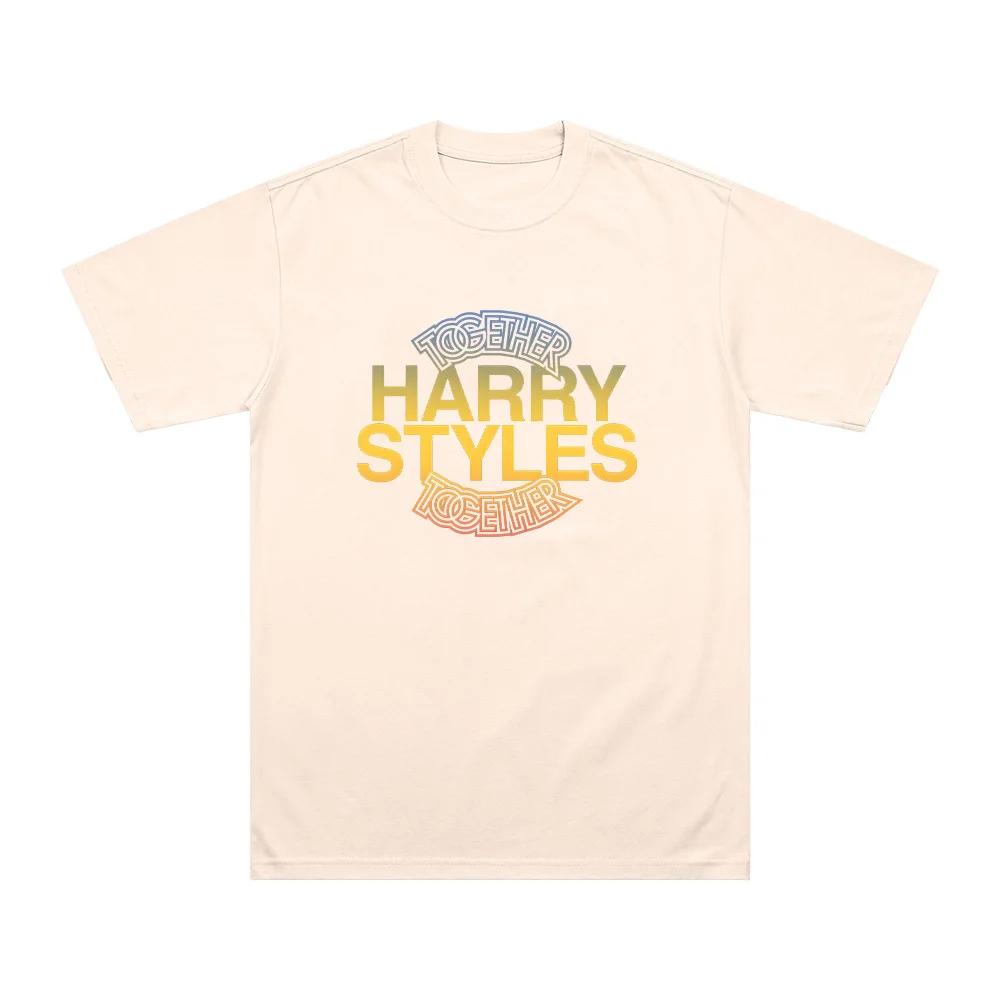 Футболки с графическим принтом Harry Style Together Y2k Уличная мода Мужская и женская Модная хлопковая свободная одежда с коротким рукавом