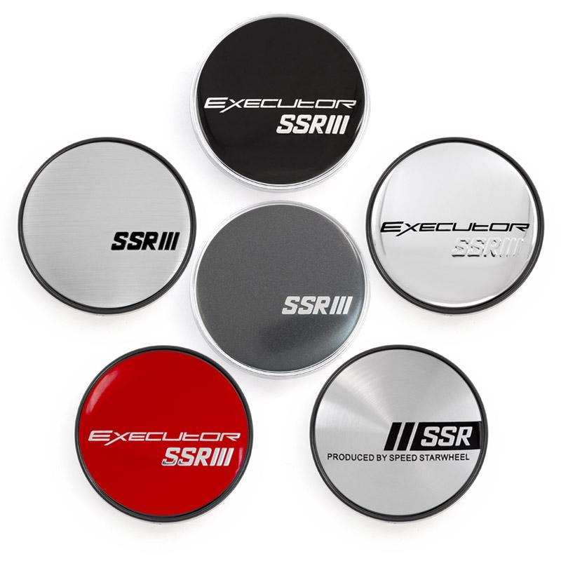 ASL1 4PCS/lot 60MM EXECUTOR SSR Car Wheel Center Hub Caps Car Emblem Badge Logo Wheel Center Cap label car styling accessories