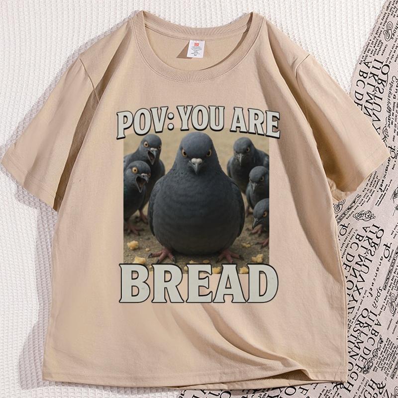 Funny Pigeon T Shirt Birdy TShirt Casual Cotton Short Sleeve Round Neck Tshirt High Quality Loose Soft Comfortable Clothes
