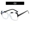 Splicing square glasses frame anti-blue light new glasses frame personalized color contrast fashion flat mirror ins Internet celebrity