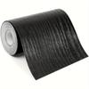 1 Roll 393in Black Wood Grain PVC Waterproof Paneled Wall Decoration Removable Self Adhesive Kitchen Bathroom Tile Sticker, Home Decoration Decoration
