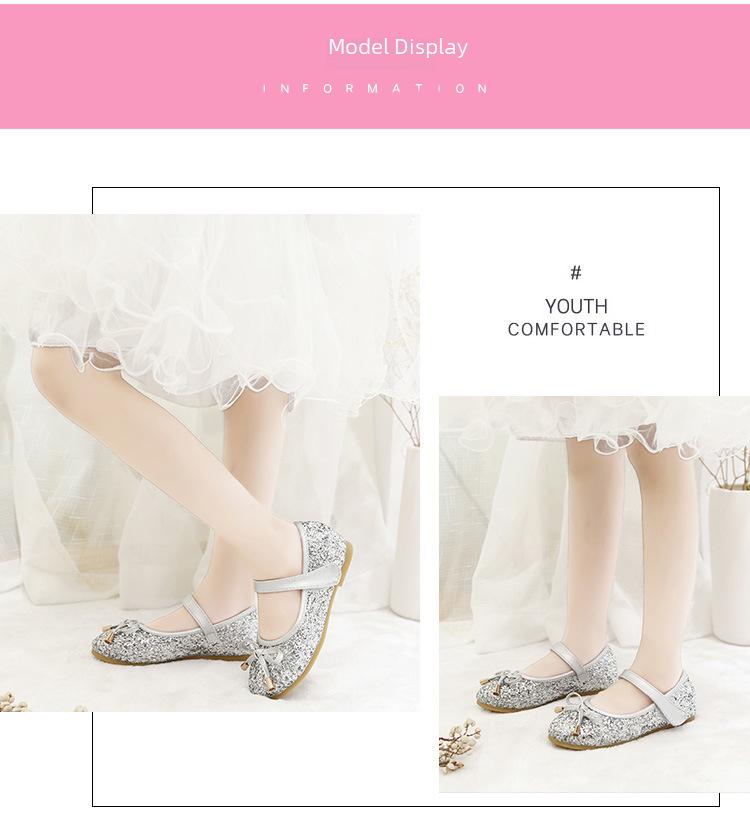 2024 Новые кожаные туфли принцессы Эльзы для маленьких девочек