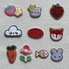 Iron On Embroidered Patches For Clothing Fruit Patch Sticker Rabbit Strawberry Patches On Kids Clothes Applique