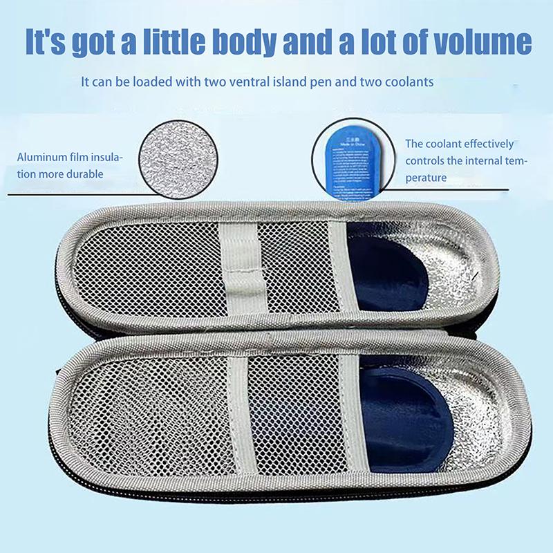 1 шт. Водонепроницаемая сумка для охлаждения инсулина Eva Термоизолированная сумка-холодильник для инсулина с гелевым пакетом Сумка для ручек для диабетиков Дорожный холодильник для лекарств