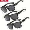 3PCS New Polarized Glasses Men Women Fishing Glasses Sun Goggles Camping Hiking Driving Eyewear Sport Sunglasses