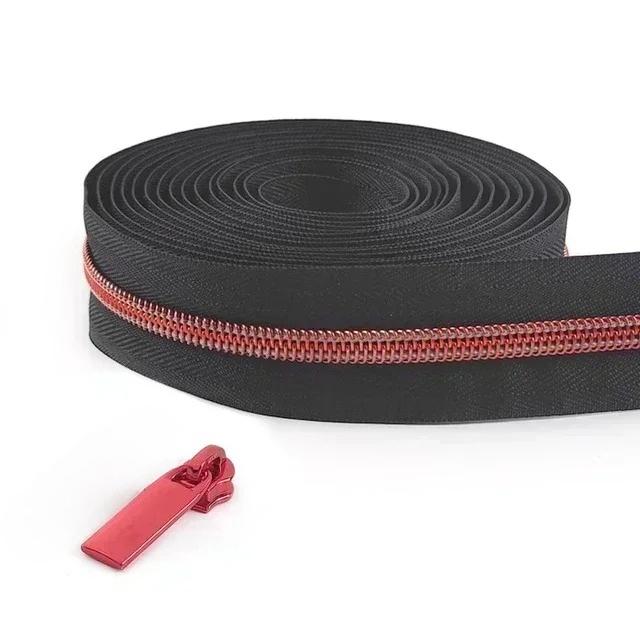 1/2/3/4/5 метров 5# нейлоновые молниевые ленты со слайдерами спиральные молнии сумка кошелек карман пуллеры для молний головка набор для ремонта швейные аксессуары