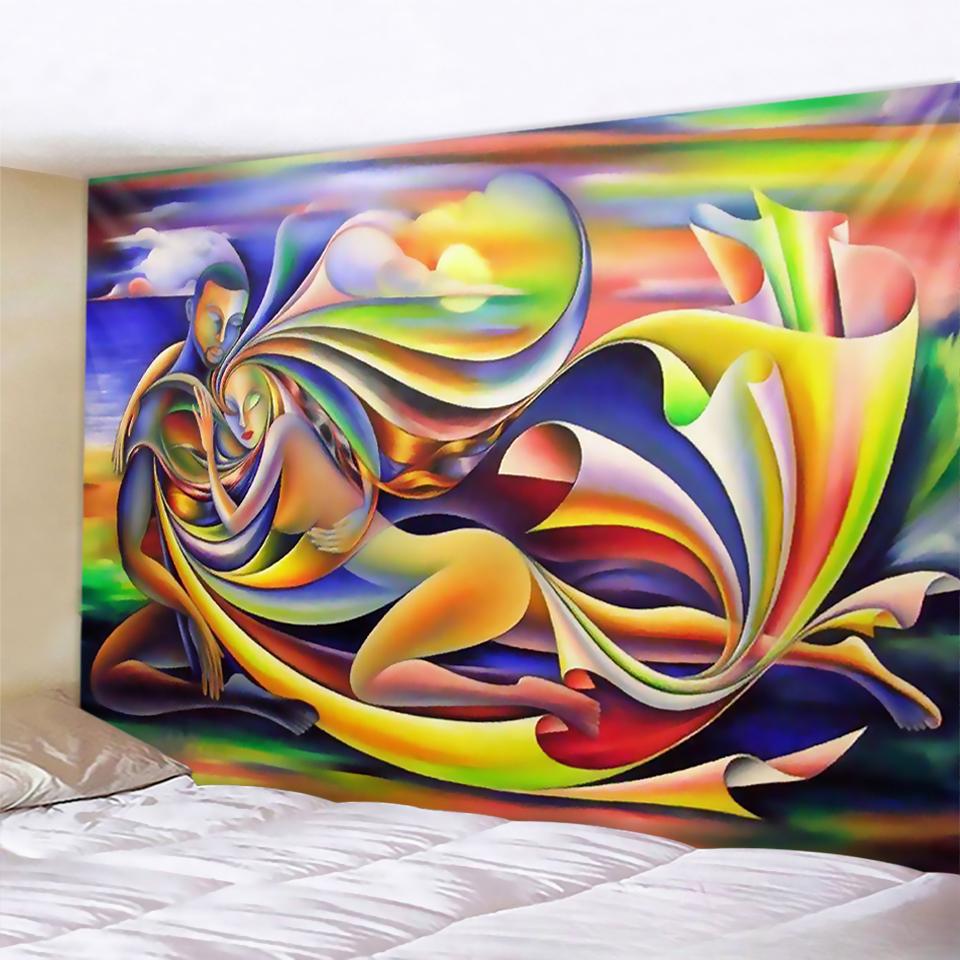Индийский гобелен для йоги, обнаженные фотографии мужчин и женщин, настенные психоделические художественные гобелены, настенная ткань, ковер для йоги, декор в стиле бохо