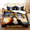 Transformers Printed Quilt Cover Pillowcase 3D Digital Printing Three-Piece Set